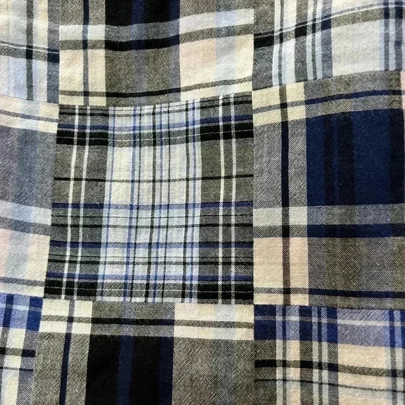 White Stag Blue and White Plaid Zip Front Skort Size 10 - Picture 2 of 9